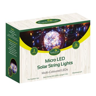 2PK-100 LED Micro Solar String Light - Multicolour
