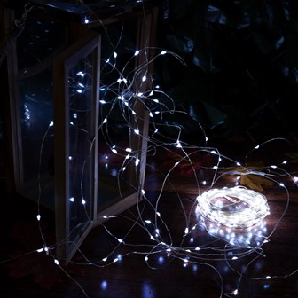 200 Micro Solar LED String Light -Bright White