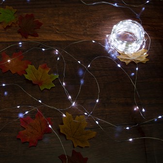 200 Micro Solar LED String Light -Bright White