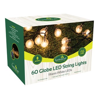 60 Solar Globe String Light - Warm White
