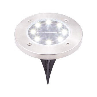 4PK S/S Solar Ground Light-Bright White