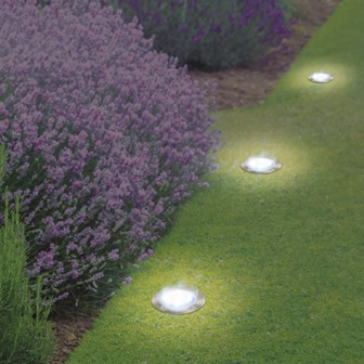 4PK S/S Solar Ground Light-Bright White