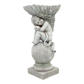 Angel & Shell Bird Bath Garden Ornaments