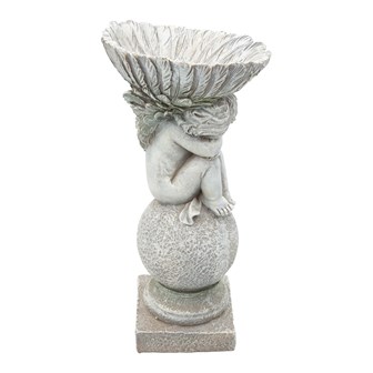 Angel & Shell Bird Bath Garden Ornaments