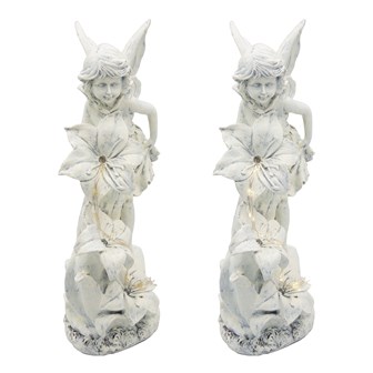 Fairy With Decoration Flower Solar Light