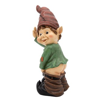 Caught with His Pants Down Garden Elf Statue