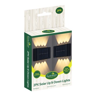 8 LED Solar Fence Wall Light-2Pk