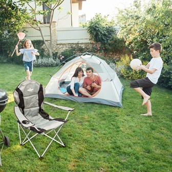 Deluxe Folding Leisure Chair With Cup Holder