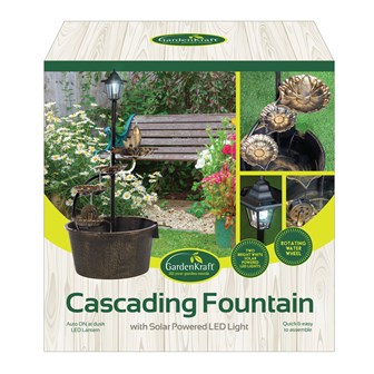 Cascading Fountain With 4 Lotus Leaves