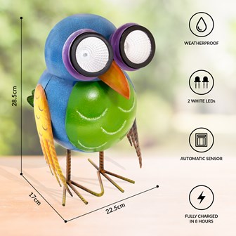 Metal - Owl Solar Light