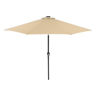 2.7M 32 SolarLED Parasol W/8 Ribs-Beige 4249C