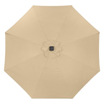 2.7M 32 SolarLED Parasol W/8 Ribs-Beige 4249C