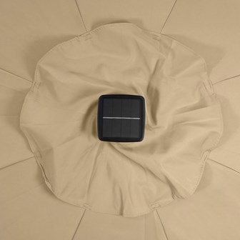 2.7M 32 SolarLED Parasol W/8 Ribs-Beige 4249C