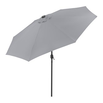 2.7M 32 SolarLED Parasol W/8 Ribs-Grey 10C
