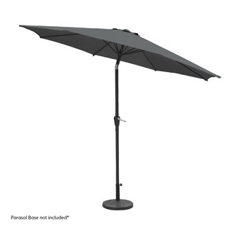2.7M Parasol Crank & Tilt 6 Ribs Charcoal