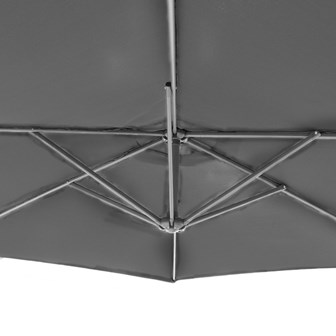 3M Cantilever Banana Parasol - 6 Ribs - Charcoal
