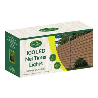 100 LED Timer Net Light - Warm White