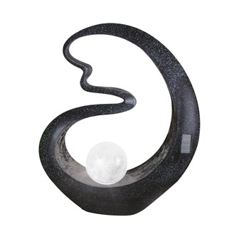 Medusa Crackle Ball Solar Light - Black