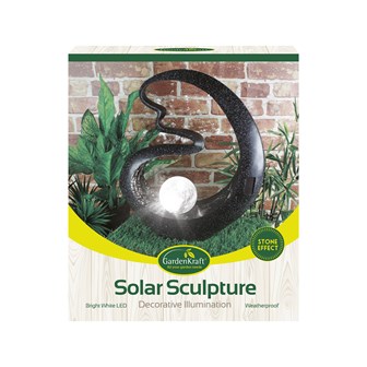 Medusa Crackle Ball Solar Light - Black