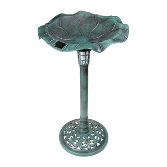 Solar Lit Bird Bath