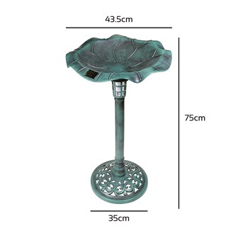Solar Lit Bird Bath