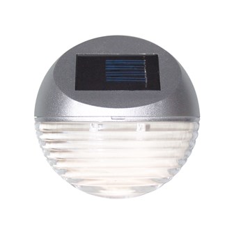 5PK Solar LED Fence Light - Silver