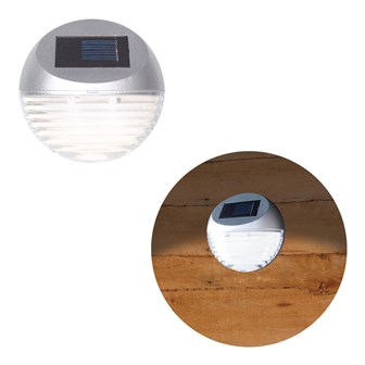 Solar LED Fence Light - Silver