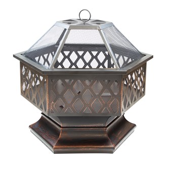 Outdoor Garden Heater Bronze Firepit