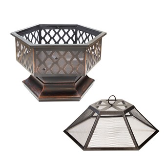 Outdoor Garden Heater Bronze Firepit