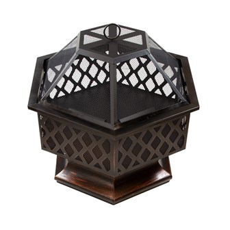 Outdoor Garden Heater Bronze Firepit