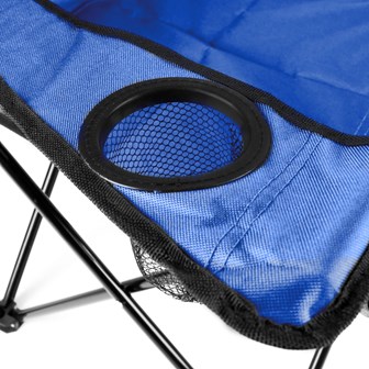 Folding Leisure Chair With Cup Holder - Blue
