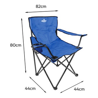 Folding Leisure Chair With Cup Holder - Blue