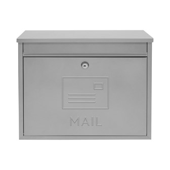 Elegance Wall Galvanised Steel Mail Box-Silver