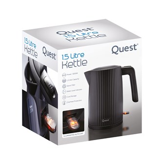 1.5L Black Grooved Kettle