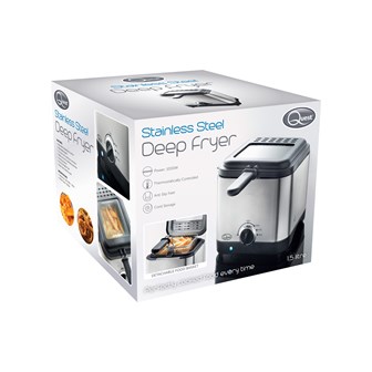 1.5L Brushed Stainless Steel Deep Fryer