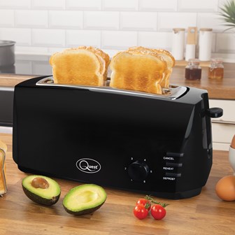 4 Slice Cool Touch Toaster - Black