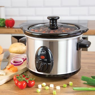 Stainless Steel 1.5 Ltr Slow Cooker - 120W