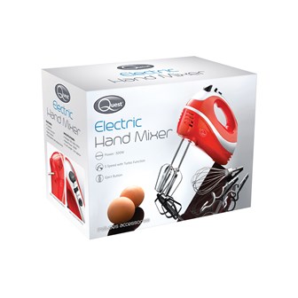 Professional Hand Mixer - Red/Silver