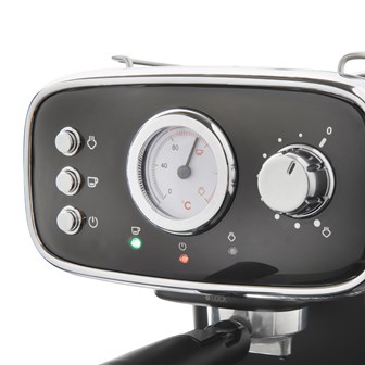 Retro Coffee Machine with Milk Frother