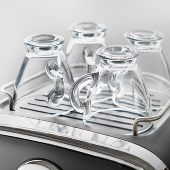 Retro Coffee Machine with Milk Frother