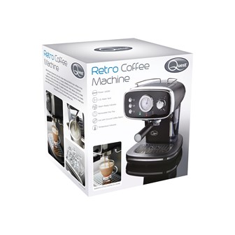 Retro Coffee Machine with Milk Frother