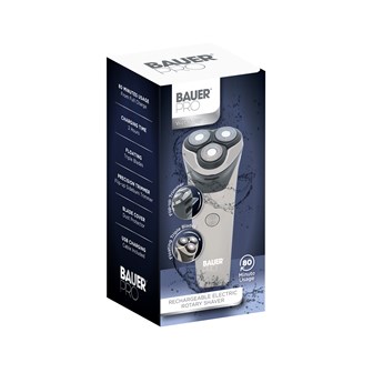 Bauer Rechargeable Wet and dry Rotary Shaver