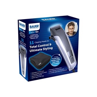 Bauer Hair Clipper Set with Travel Bag