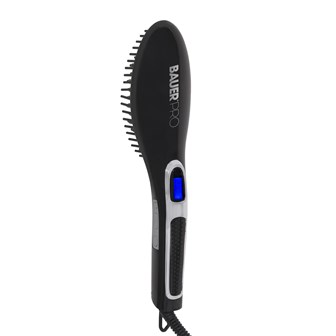 Bauer Ceramic Hair Straightening Brush - Black