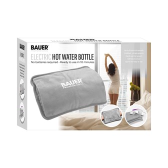 Bauer Rechargeable Electric Hot Water Bottle-Grey