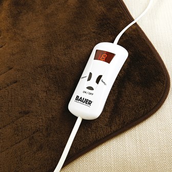 Bauer Luxury Soft Touch Heated Throw- Brown