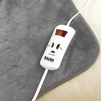 Bauer Luxury Soft Touch Heated Throw- Grey 120x160