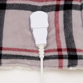 Bauer Luxury Soft Touch Heated Throw Plaid 120x160