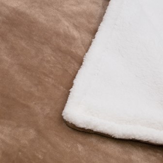 Bauer Luxury Soft Touch Heated Throw Beige 120x160