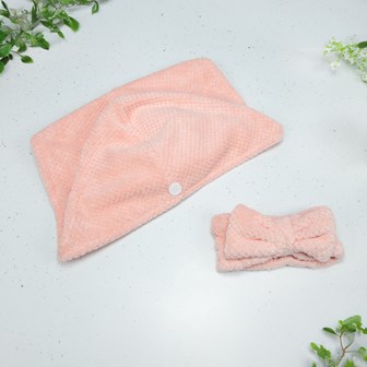 Bauer Headband & Hair Towel Wrap Set